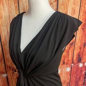 Catherine Malandrino NWT Jill little black dress size 4 twist front cocktail